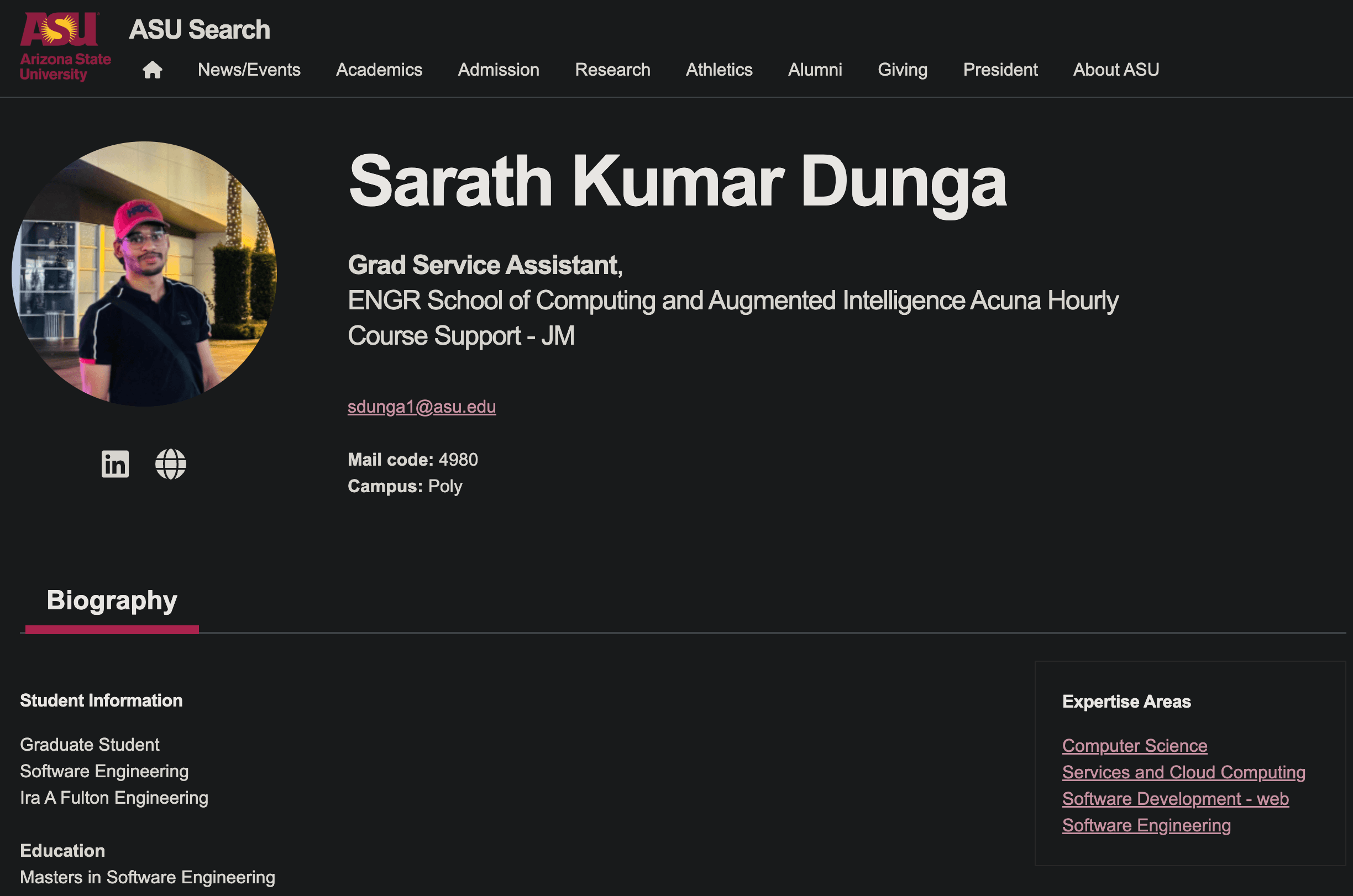 Graduate Services Assistant @ ASU